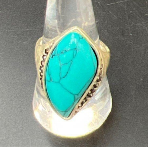 Gorgeous turquoise silver ring - Picture 1 of 5